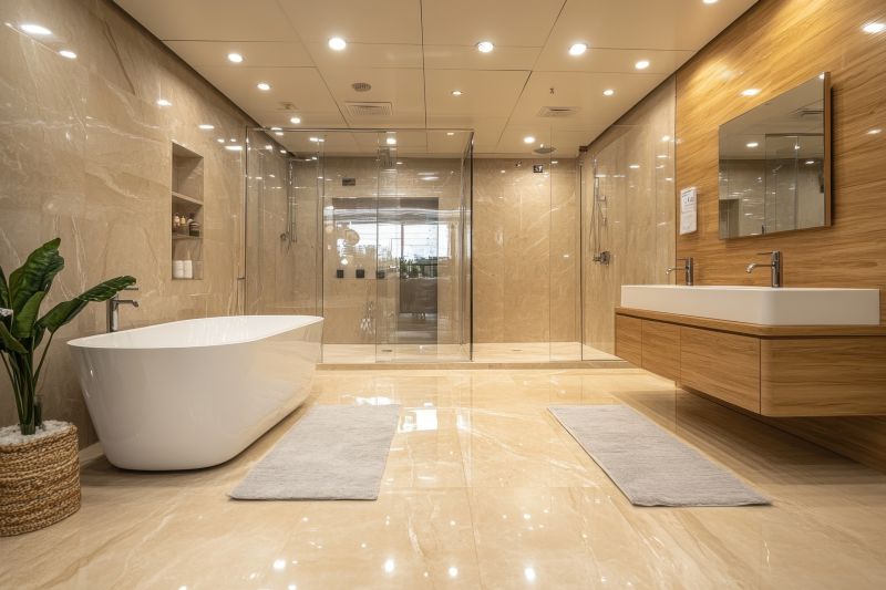 Luxury Bathroom with Freestanding Tub and Smart Features